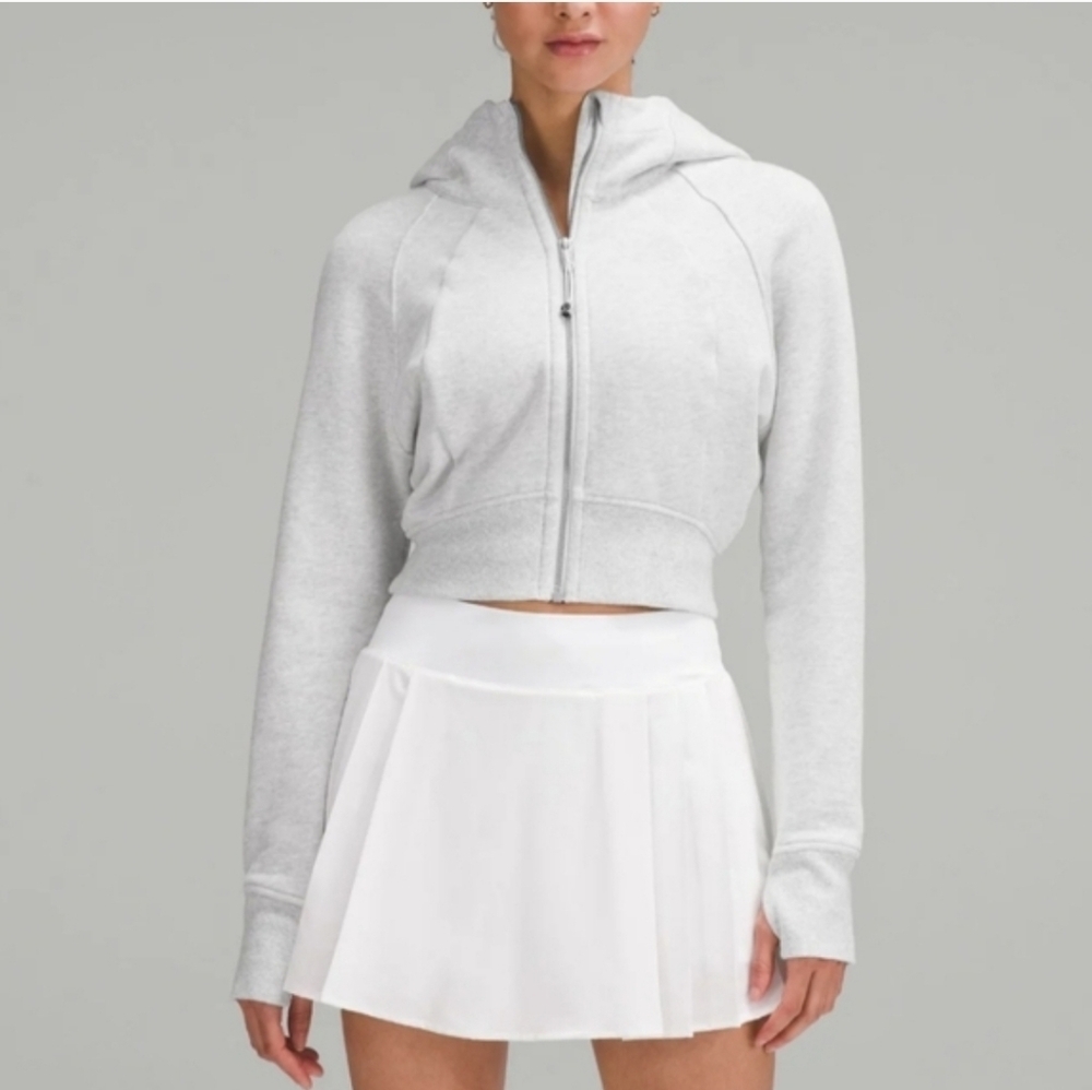 lululemon athletica Light Gray Cropped Zip Hoodie
